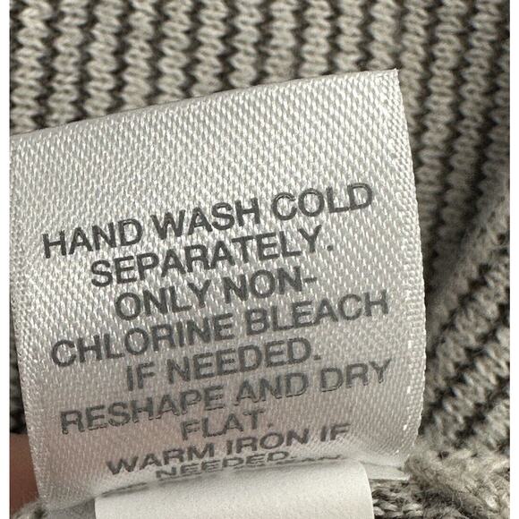 J. Jill Pure Jill Blouse Womens Small Tie Front Knit Top Long‎ Sleeves Gray - Picture 8 of 8